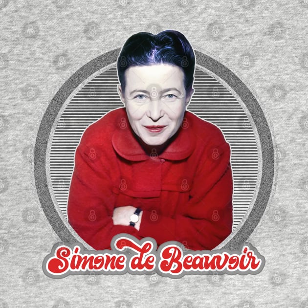 Simone de Beauvoir / Retro Fan Design by DankFutura